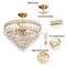 K9 Clear Crystal Chandelier, Vintage Gold 8-Light Pendant Ceiling Light – Art Deco Style